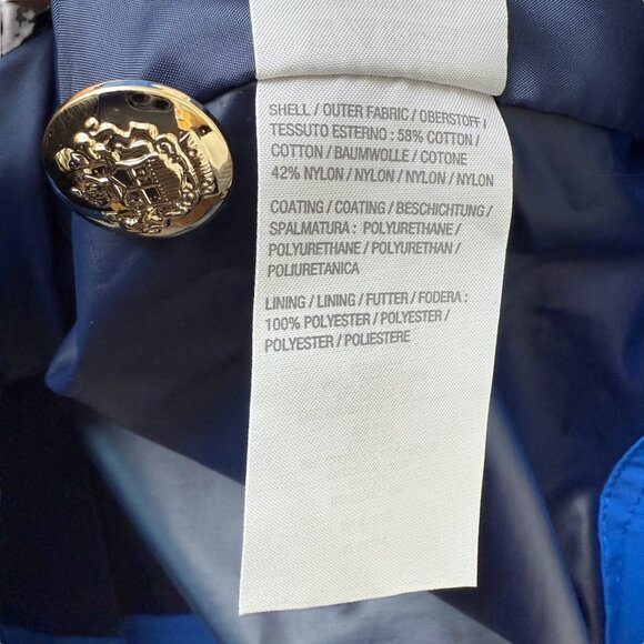 DENNIS BASSO Peacoat Plus Size 3X Blue Womens Jacket Raincoat Preppy Nautical - Picture 12 of 12